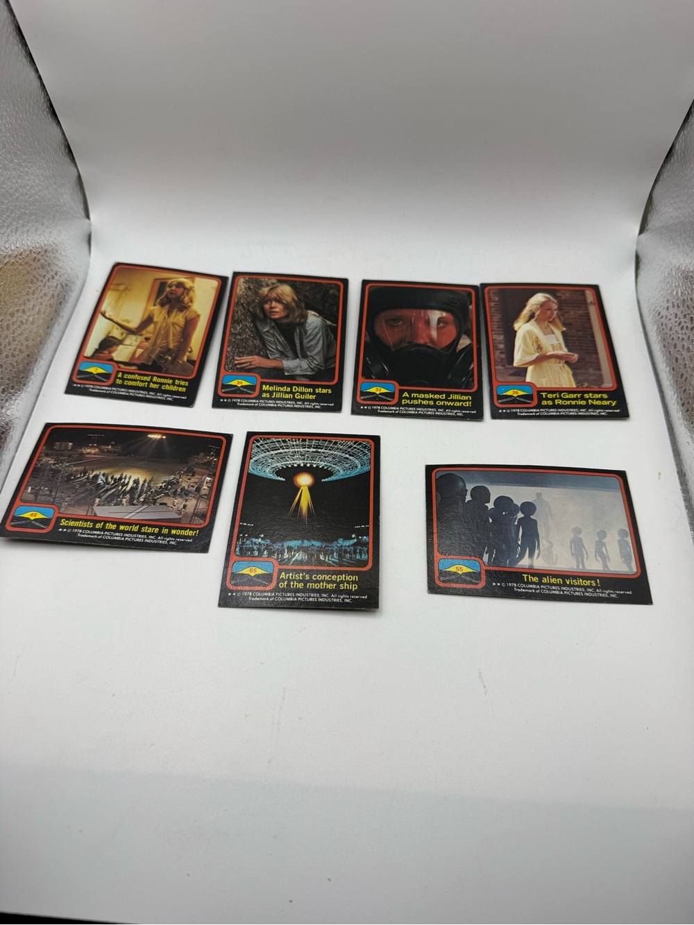 Vintage 1978 Topps Close Encounters Of The Third Kind Trading Cards Set of 7